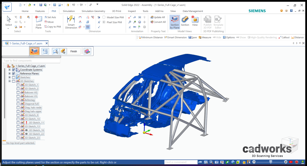 CAD roll cage, motorsport