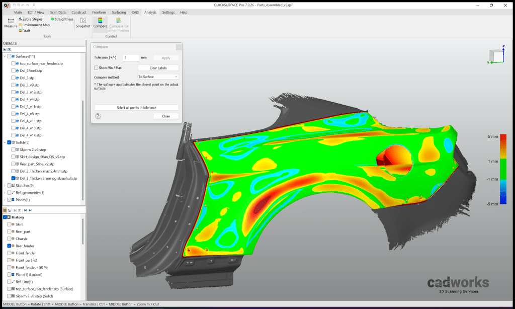 Reverse Engineering and 3D design