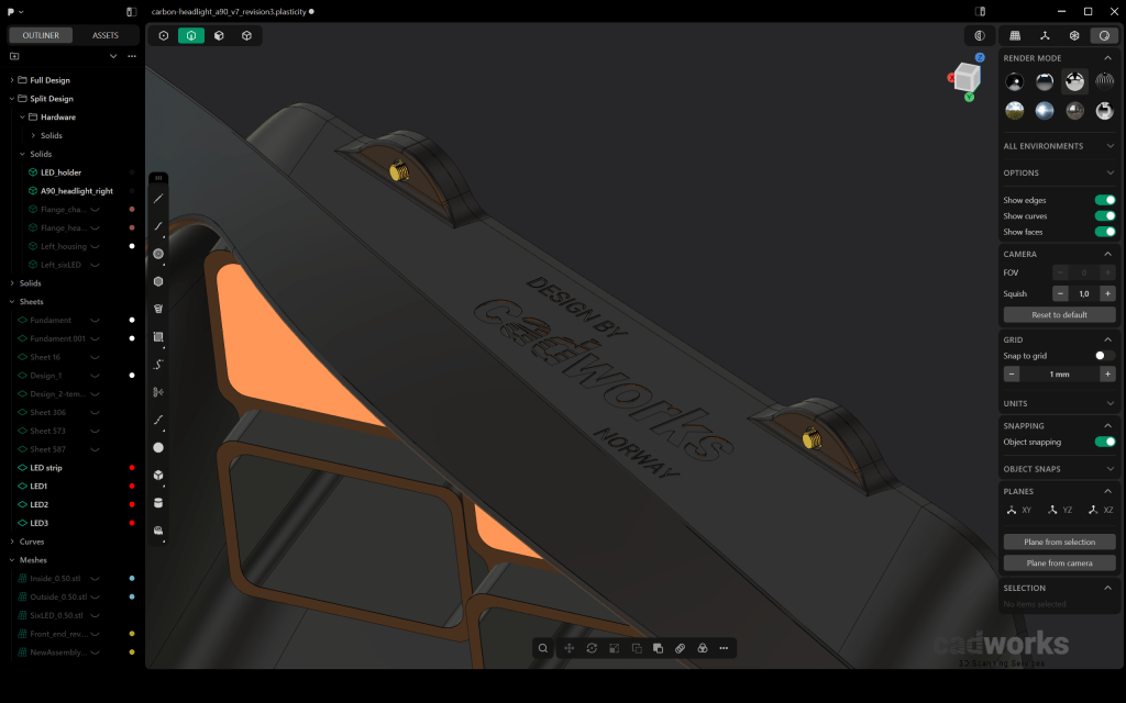 A90 Toyota Supra headlight