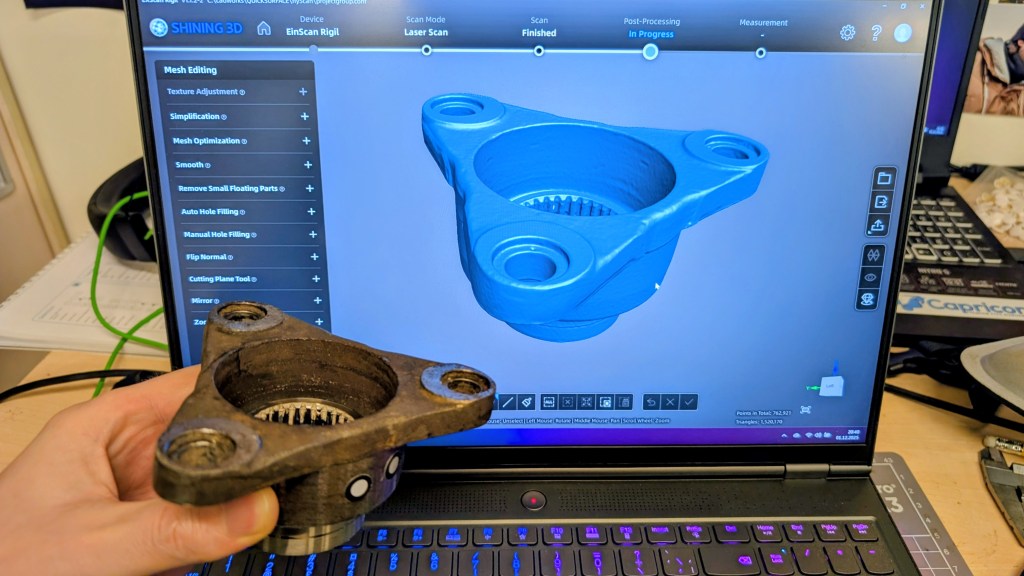 Scanning in Construction Reverse Engineering CAD